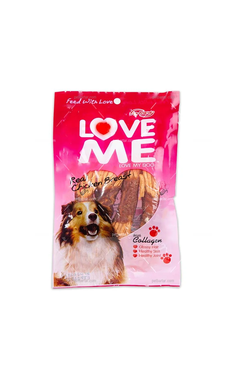 Loveme-chicken-fillet-dog تشویقی سگ لاو می هویج و مرغ